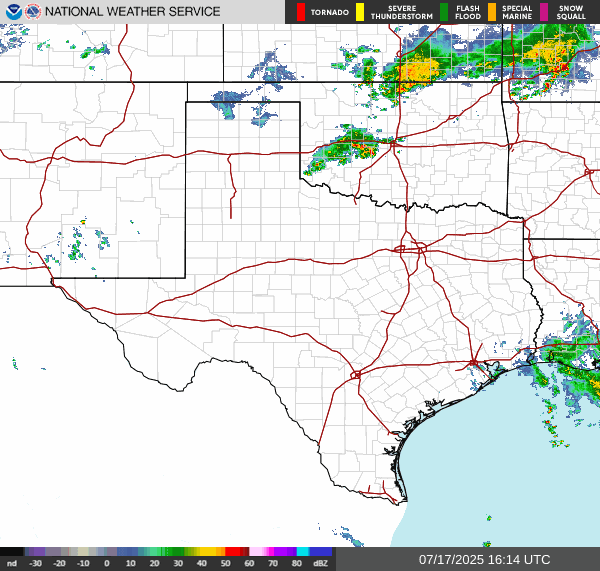 Weather radar map